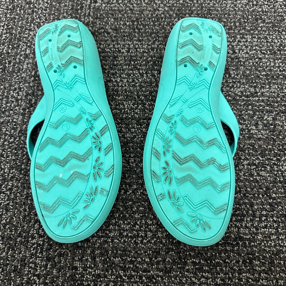 OKABASHI WOMEN'S Splash Flip Flops SANDALS SIZE L Green - Picture 7 of 8